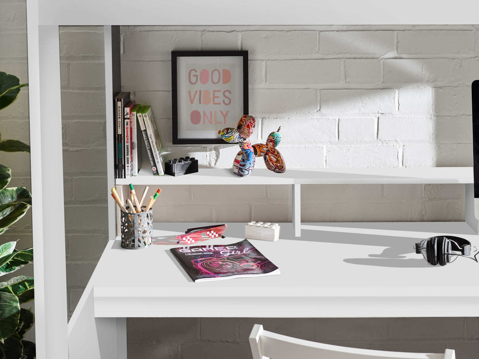 Bronte Gaming High Sleeper Bed – All White - Luminex FurnitureHigh SleepersBLA001