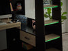 Bronte Gaming Highsleeper - Black And Pale Wood - Luminex FurnitureHigh SleepersBLA002