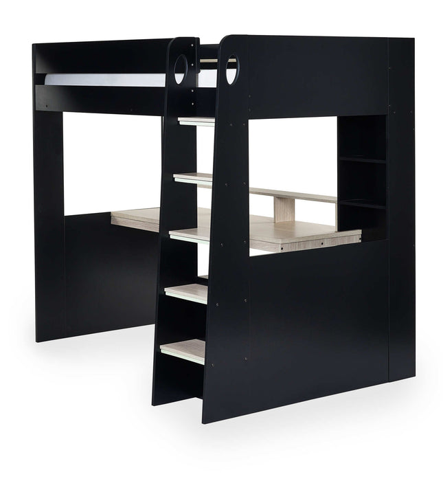 Bronte Gaming Highsleeper - Black And Pale Wood - Luminex FurnitureHigh SleepersBLA002