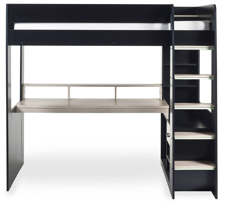 Bronte Gaming Highsleeper - Black And Pale Wood - Luminex FurnitureHigh SleepersBLA002