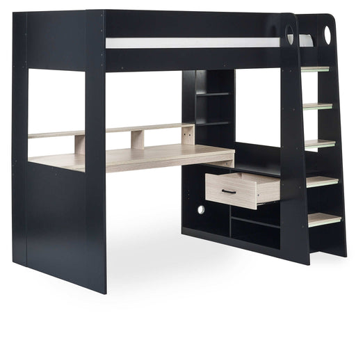 Bronte Gaming Highsleeper - Black And Pale Wood - Luminex FurnitureHigh SleepersBLA002
