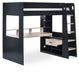 Bronte Gaming Highsleeper - Black And Pale Wood - Luminex FurnitureHigh SleepersBLA002