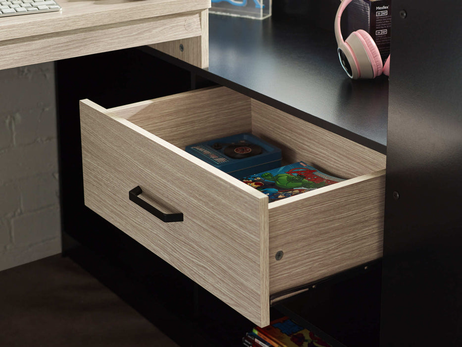 Bronte Gaming Highsleeper - Black And Pale Wood - Luminex FurnitureHigh SleepersBLA002