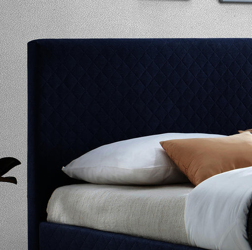 Brooklyn Bed Blue Fabric - Luminex FurnitureBedBRO46BLUE