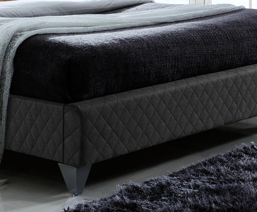 Brooklyn Dark Grey Fabric Bed - Luminex FurnitureBedBRO46DGREY