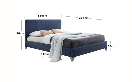 Brooklyn Light Grey Fabric Bed - Luminex FurnitureBedBRO46GREY