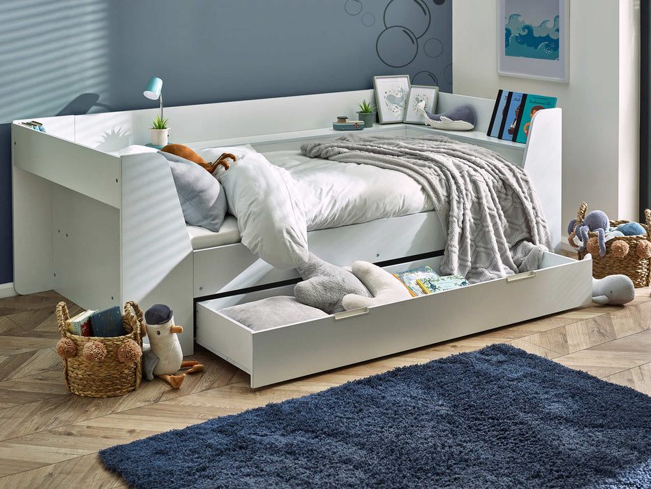 Calder Day Bed with Storage – All White - Luminex FurnitureDay BedsCYC001