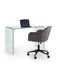 Calista Bent Glass Desk – Modern Clear Tempered Glass Design - Luminex FurnitureDeskAMA004