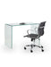 Calista Bent Glass Desk – Modern Clear Tempered Glass Design - Luminex FurnitureDeskAMA004