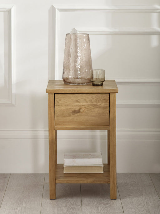 Camilla 1 Drawer Bedside Table - Oak - Luminex FurnitureBedside TableCOX301