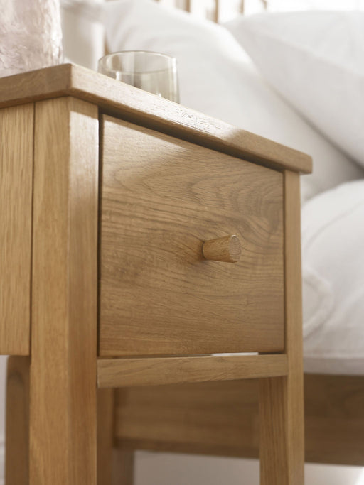 Camilla 1 Drawer Bedside Table - Oak - Luminex FurnitureBedside TableCOX301
