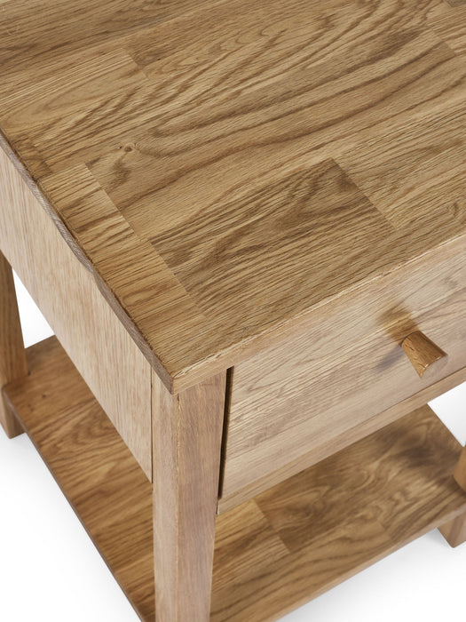 Camilla 1 Drawer Bedside Table - Oak - Luminex FurnitureBedside TableCOX301