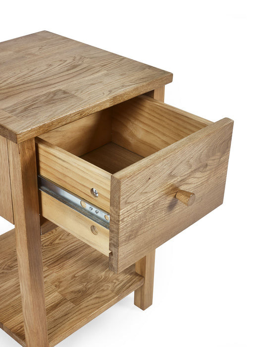 Camilla 1 Drawer Bedside Table - Oak - Luminex FurnitureBedside TableCOX301