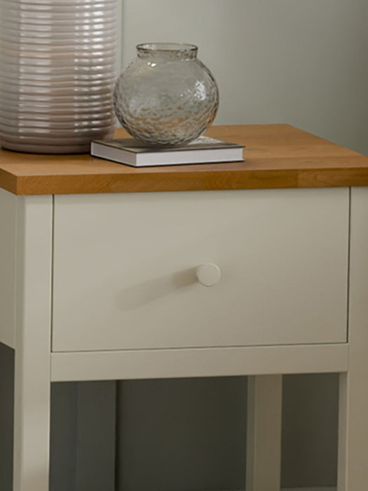 Camilla 2 Drawer Bedside in Ivory and Oak - Luminex FurnitureBedside TableCOX401