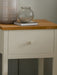 Camilla 2 Drawer Bedside in Ivory and Oak - Luminex FurnitureBedside TableCOX401