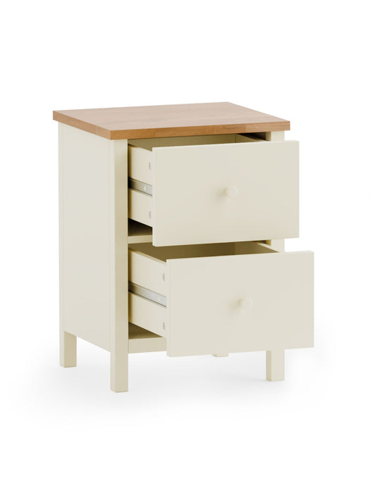 Camilla 2 Drawer Bedside in Ivory and Oak - Luminex FurnitureBedside TableCOX402