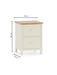 Camilla 2 Drawer Bedside in Ivory and Oak - Luminex FurnitureBedside TableCOX402