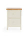 Camilla 2 Drawer Bedside in Ivory and Oak - Luminex FurnitureBedside TableCOX402