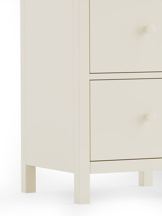 Camilla 2 Drawer Bedside in Ivory and Oak - Luminex FurnitureBedside TableCOX402