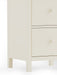 Camilla 2 Drawer Bedside in Ivory and Oak - Luminex FurnitureBedside TableCOX402