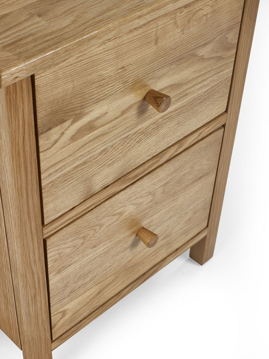 Camilla 2 Drawer Bedside in Oak - Luminex FurnitureBedside TableCOX302