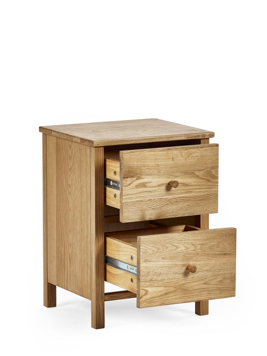 Camilla 2 Drawer Bedside in Oak - Luminex FurnitureBedside TableCOX302