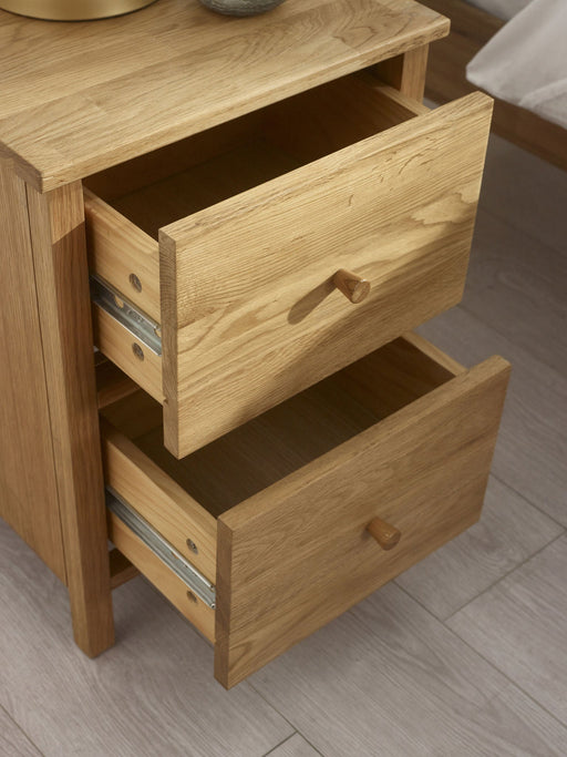 Camilla 2 Drawer Bedside in Oak - Luminex FurnitureBedside TableCOX302