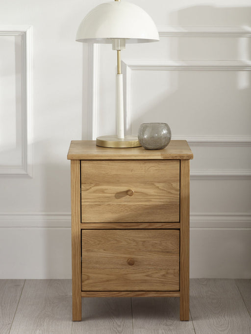 Camilla 2 Drawer Bedside in Oak - Luminex FurnitureBedside TableCOX302
