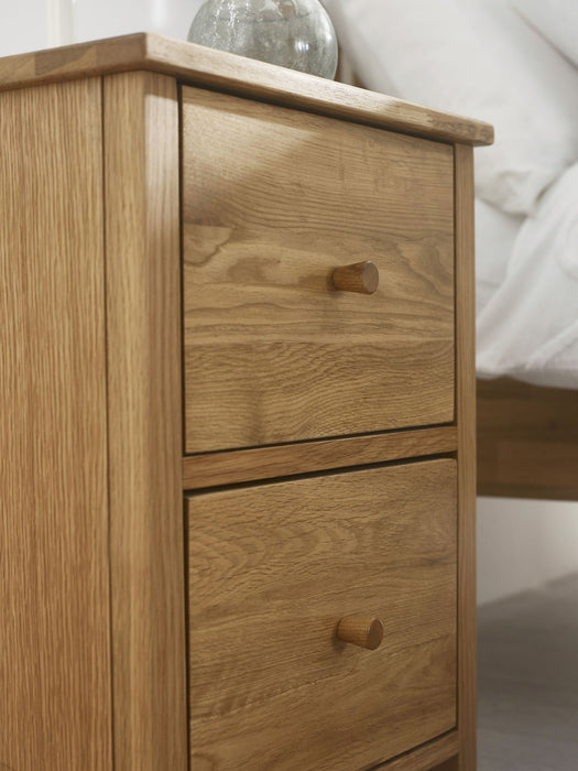 Camilla 2 Drawer Bedside in Oak - Luminex FurnitureBedside TableCOX302