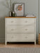 Camilla 3 Drawer Chest - Ivory and Oak - Luminex FurnitureChest of drawersCOX403