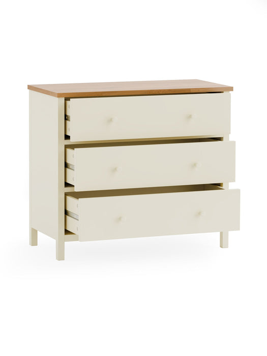 Camilla 3 Drawer Chest - Ivory and Oak - Luminex FurnitureChest of drawersCOX403