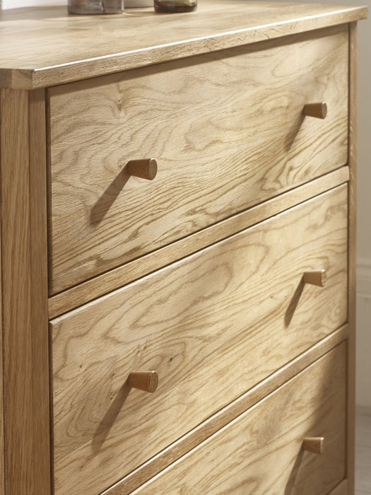Camilla 5 Drawer Wide Chest - Oak - Luminex FurnitureChest of drawersCOX304
