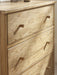 Camilla 5 Drawer Wide Chest - Oak - Luminex FurnitureChest of drawersCOX304
