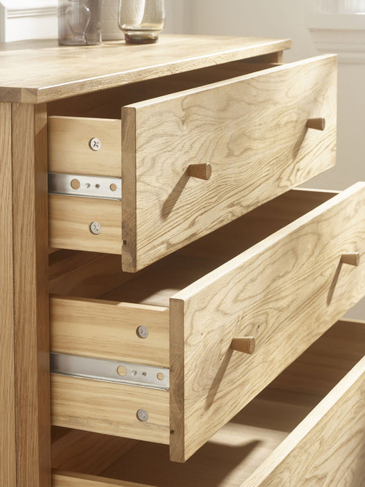 Camilla 5 Drawer Wide Chest - Oak - Luminex FurnitureChest of drawersCOX304