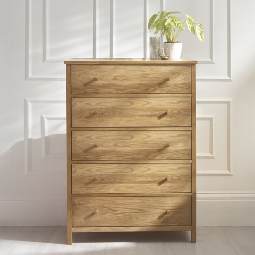Camilla 5 Drawer Wide Chest - Oak - Luminex FurnitureChest of drawersCOX304