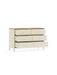 Camilla 6 Drawer Chest - Ivory and Oak - Luminex FurnitureChest of drawersCOX405