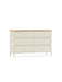 Camilla 6 Drawer Chest - Ivory and Oak - Luminex FurnitureChest of drawersCOX405