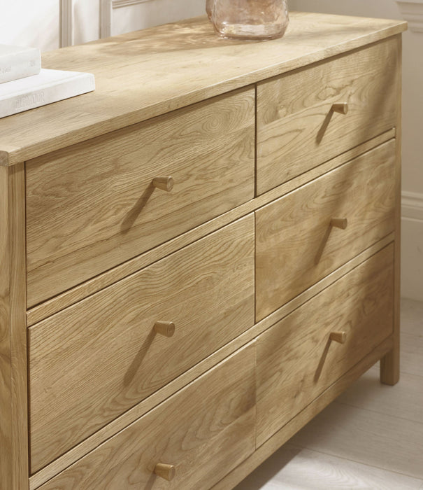 Camilla 6 Drawer Chest - Oak - Luminex FurnitureChest of drawersCOX305