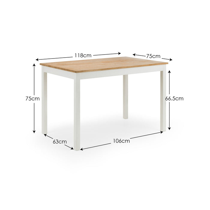 Camilla Rectangular Dining Table - Ivory & Oak - Luminex FurnitureDining TableCOX101