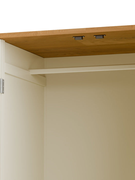 Camilla Wardrobe - Ivory and Oak - Luminex FurnitureWardrobeCOX406