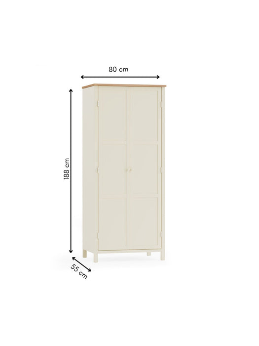Camilla Wardrobe - Ivory and Oak - Luminex FurnitureWardrobeCOX406
