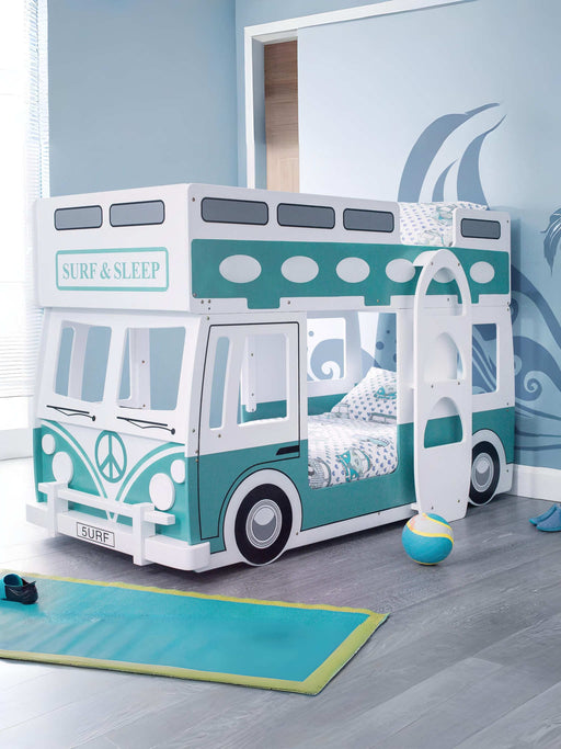 Campervan Bunk Bed – Green & White - Luminex FurnitureBunk BedCAM701