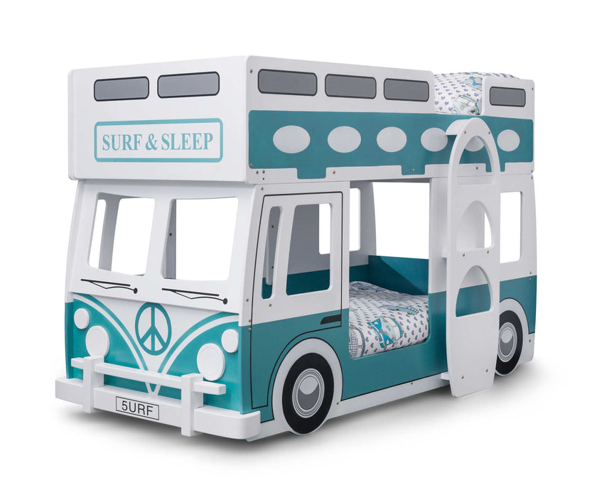 Campervan Bunk Bed – Green & White - Luminex FurnitureBunk BedCAM701