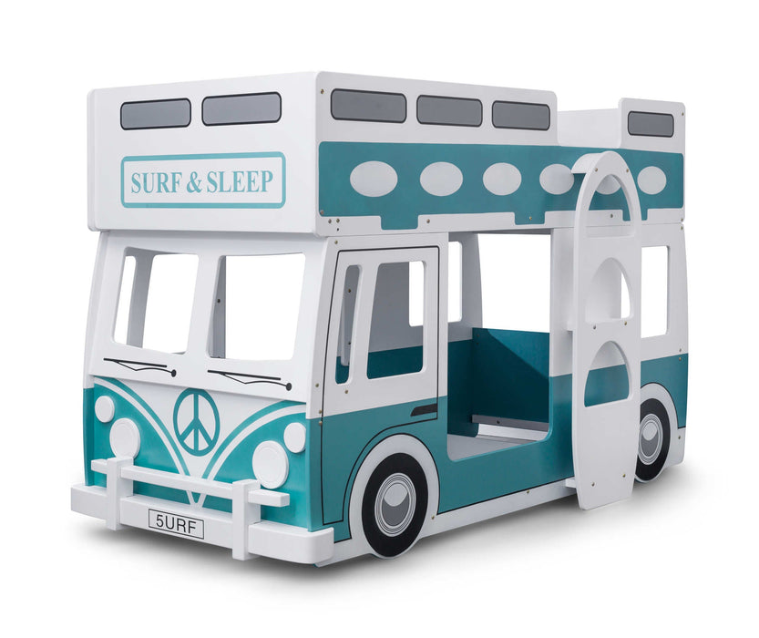 Campervan Bunk Bed – Green & White - Luminex FurnitureBunk BedCAM701