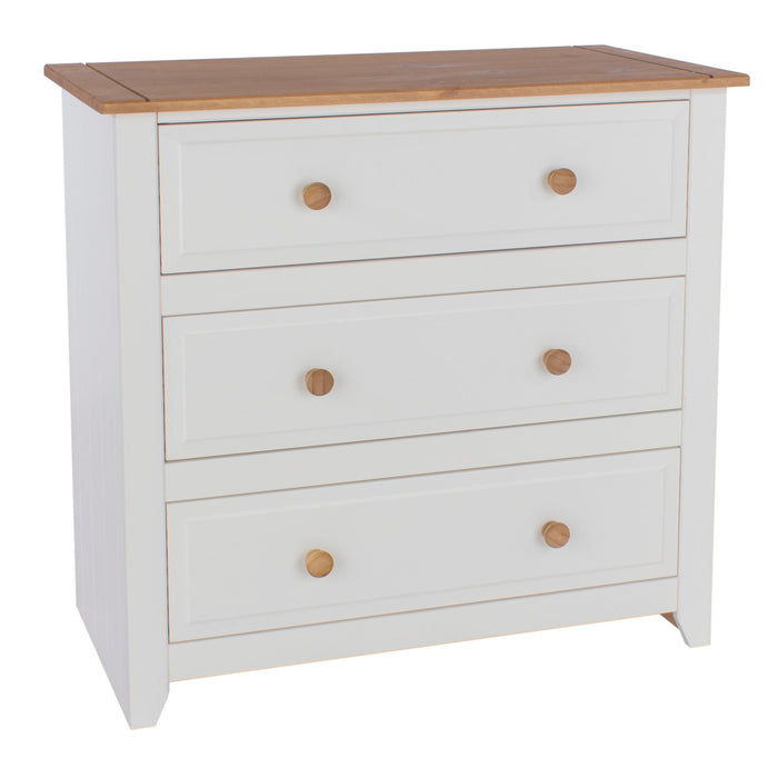 Capri 3 Drawer Chest – White - LuminexFurnitureChest of DrawersCP313