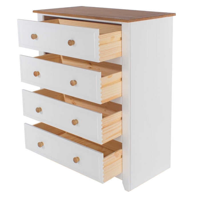 Capri 4 Drawer Chest – White - LuminexFurnitureChest of DrawersCP314
