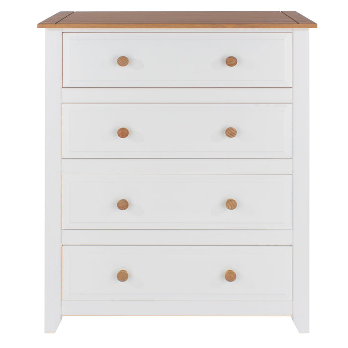Capri 4 Drawer Chest – White - LuminexFurnitureChest of DrawersCP314
