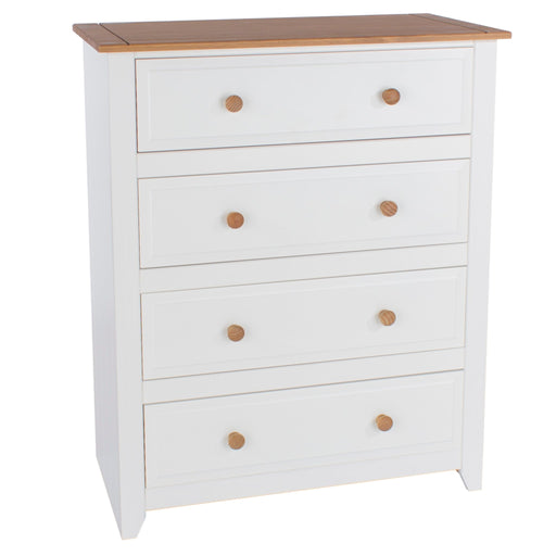Capri 4 Drawer Chest – White - LuminexFurnitureChest of DrawersCP314