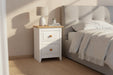 Capri Arctic White and Pine Petite 2 Drawer Bedside Table - Luminex FurnitureBedside TableCP309
