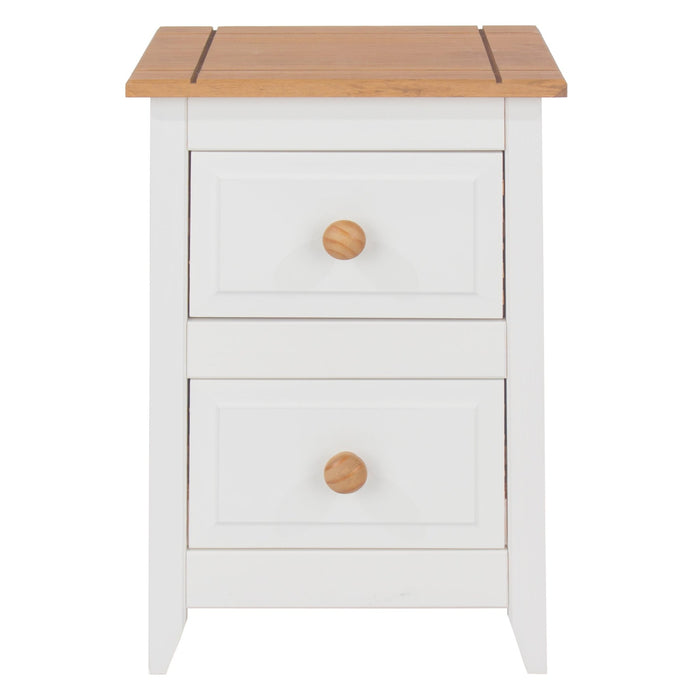 Capri Bedside Table 2 Drawer Petite Cabinet White - LuminexFurnitureBedside TableCP309